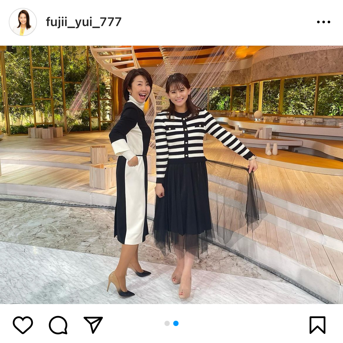 藤井由依アナのインスタグラムより