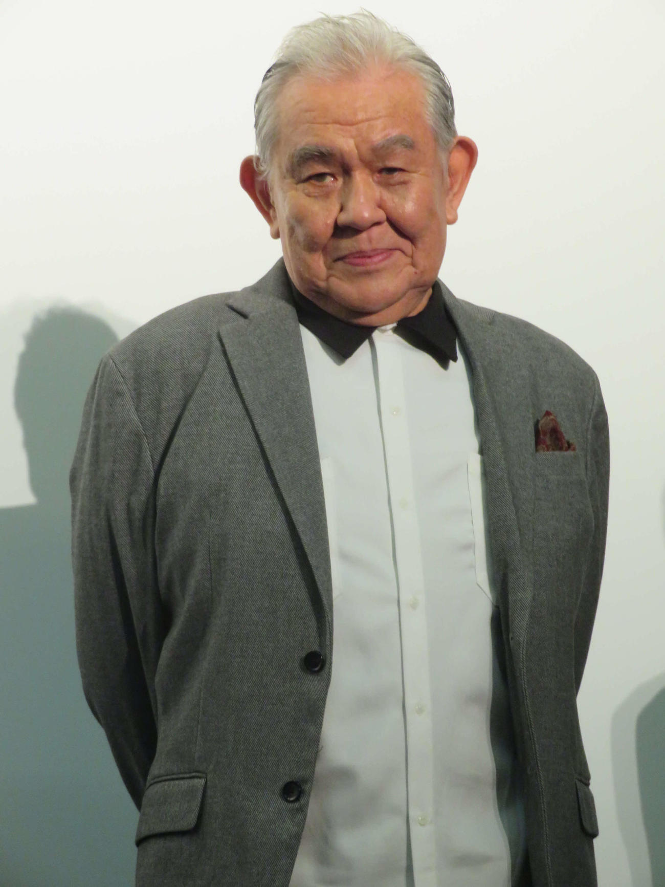 映画「茶飲友達」初日舞台あいさつに登壇した渡辺哲（撮影・村上幸将）