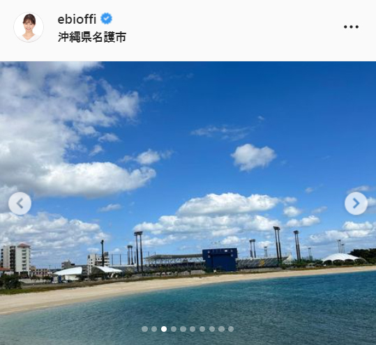 海老原優香アナのインスタグラムより