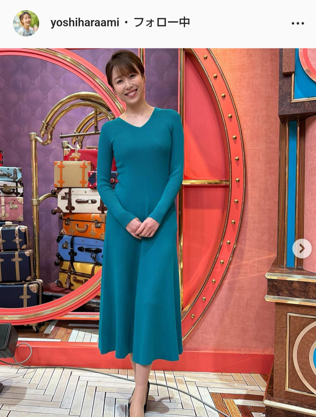 良原安美アナのインスタグラムより