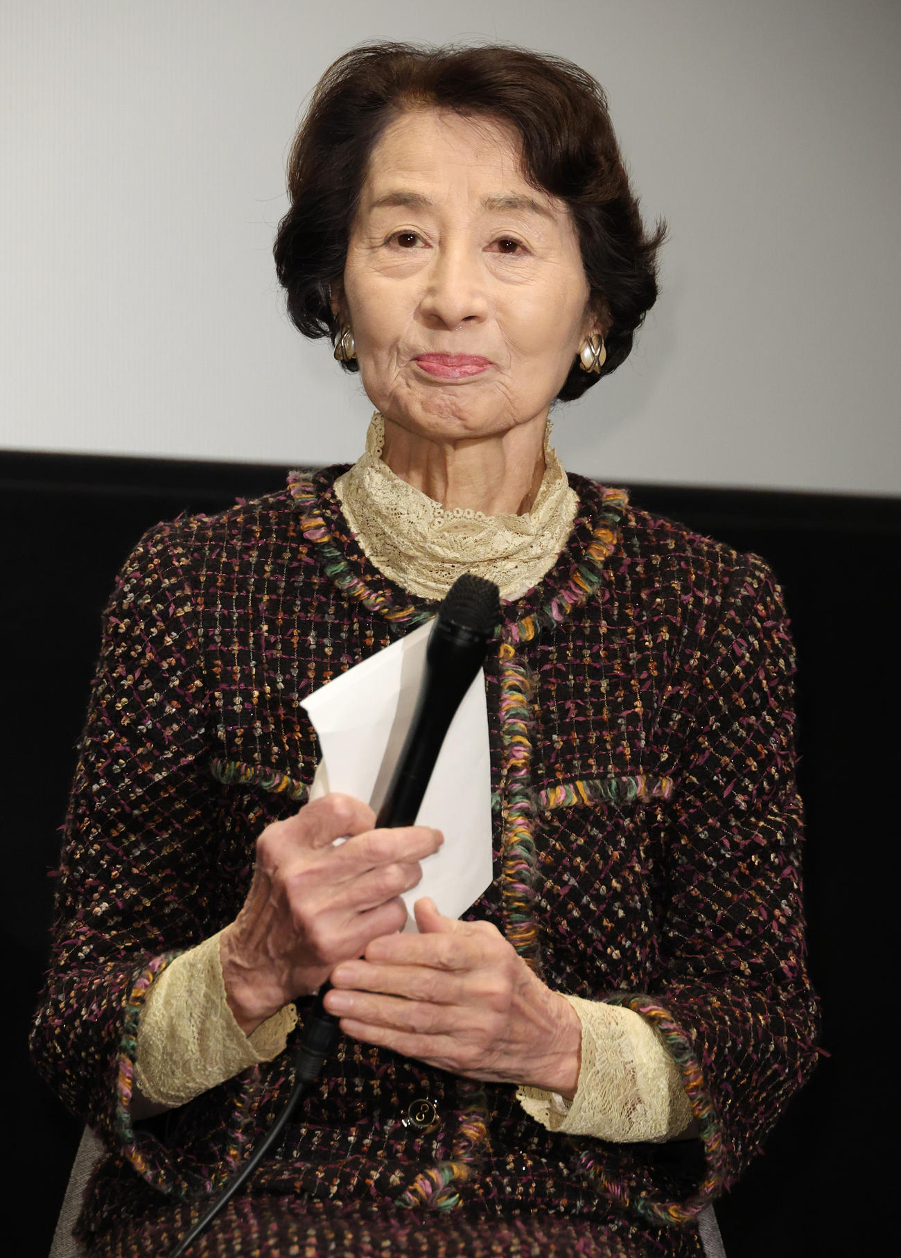 懐かしの銀幕の世界を語る香川京子（撮影・中島郁夫）