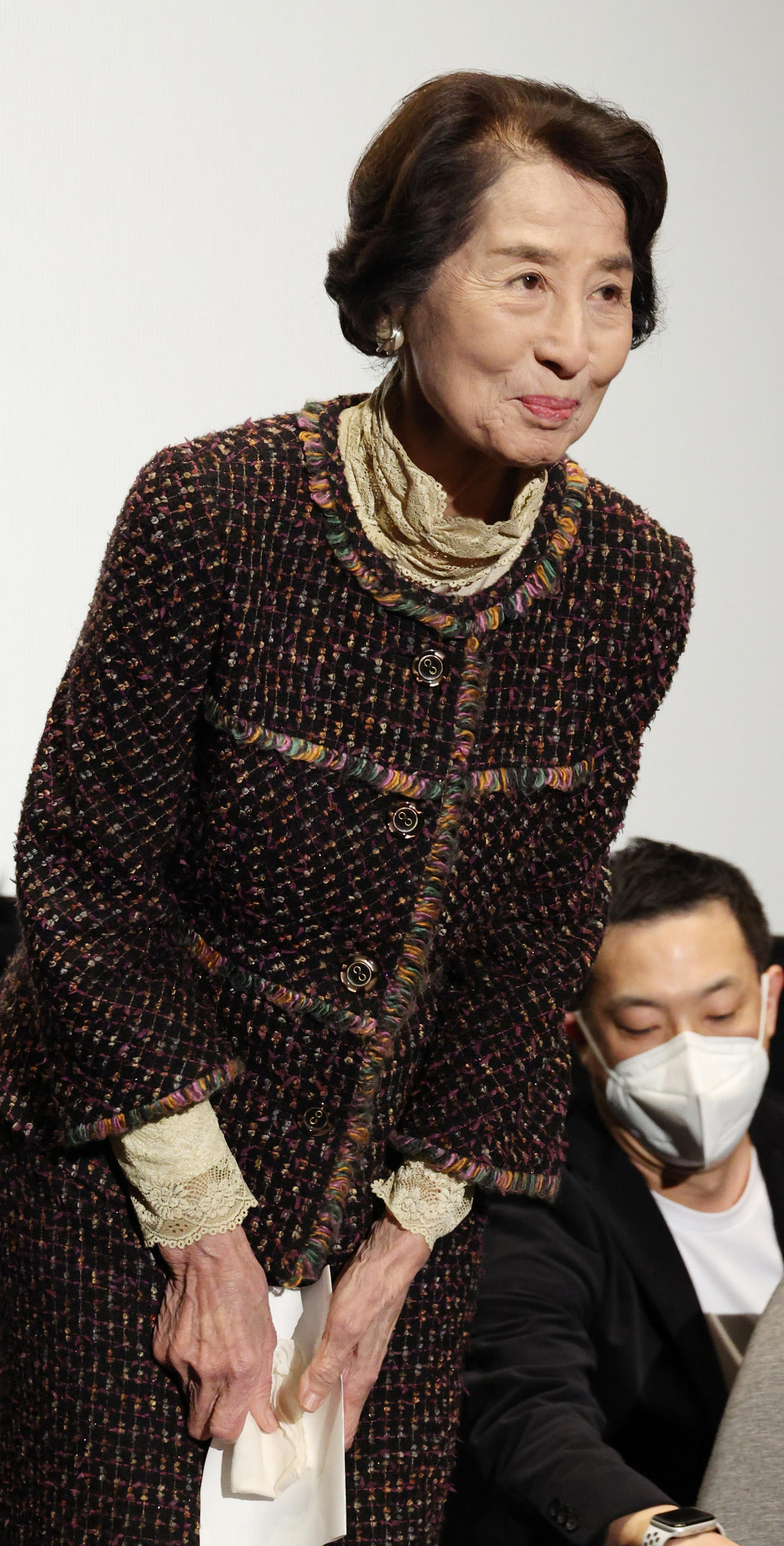 懐かしの銀幕の世界を語る香川京子（撮影・中島郁夫）