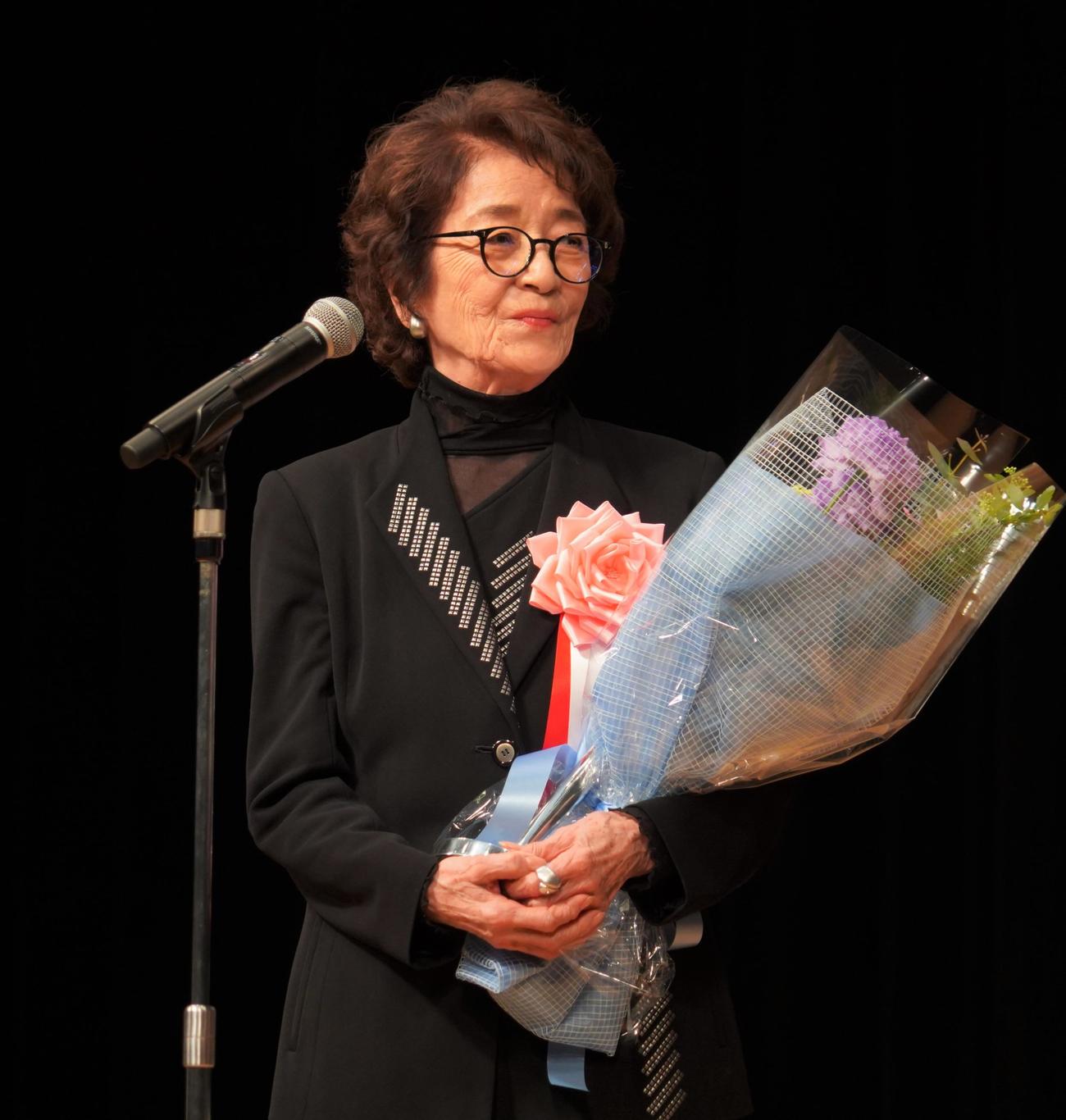 第44回ヨコハマ映画祭で主演女優賞を受賞した倍賞千恵子（撮影・佐藤成）