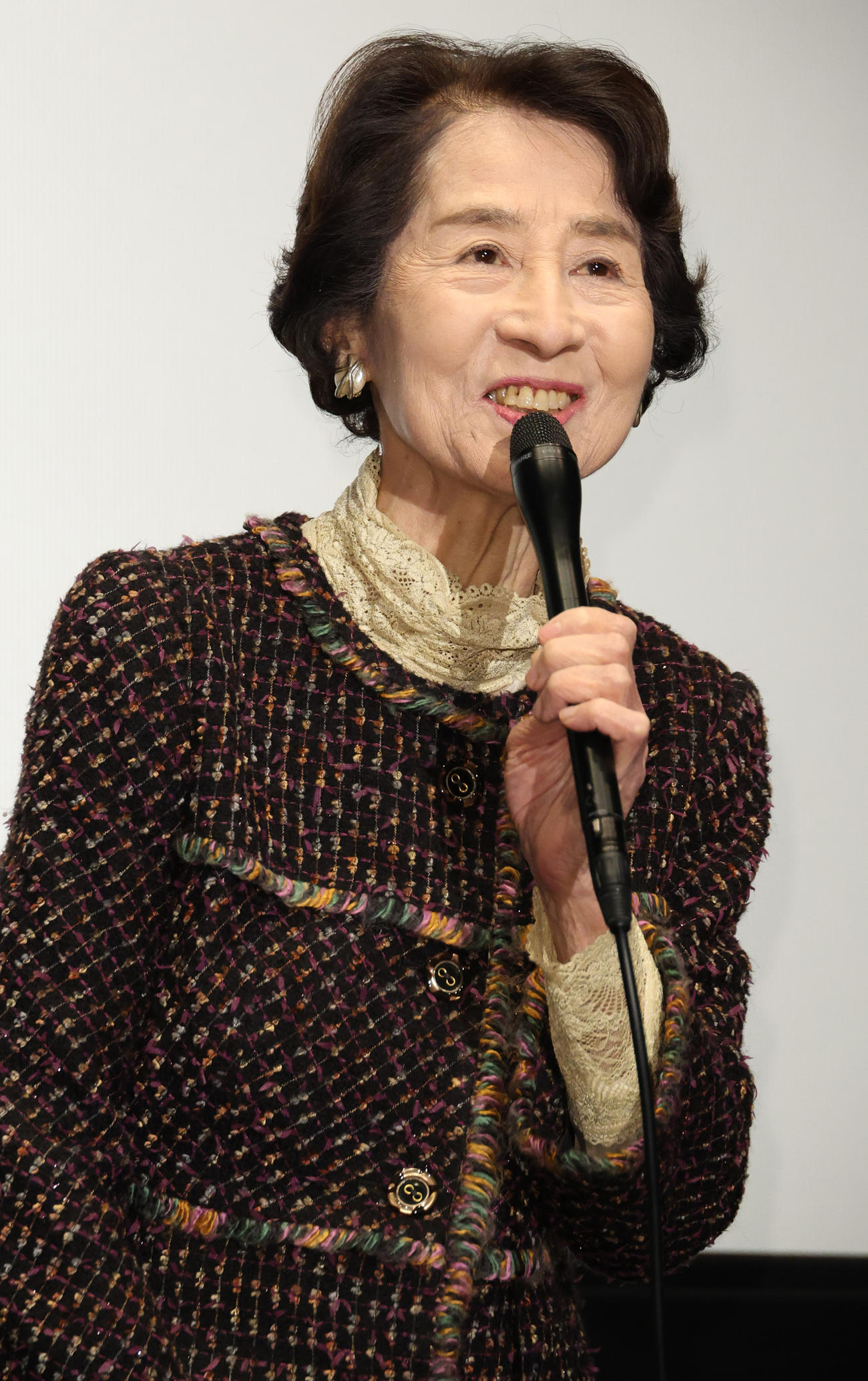 懐かしの銀幕の世界を語る香川京子（撮影・中島郁夫）