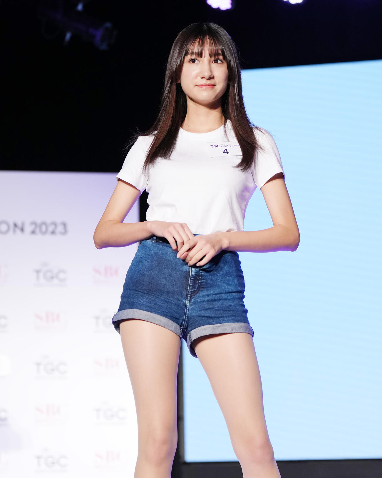 TGC AUDITIONでランウェイするエリン（撮影・菅敏）