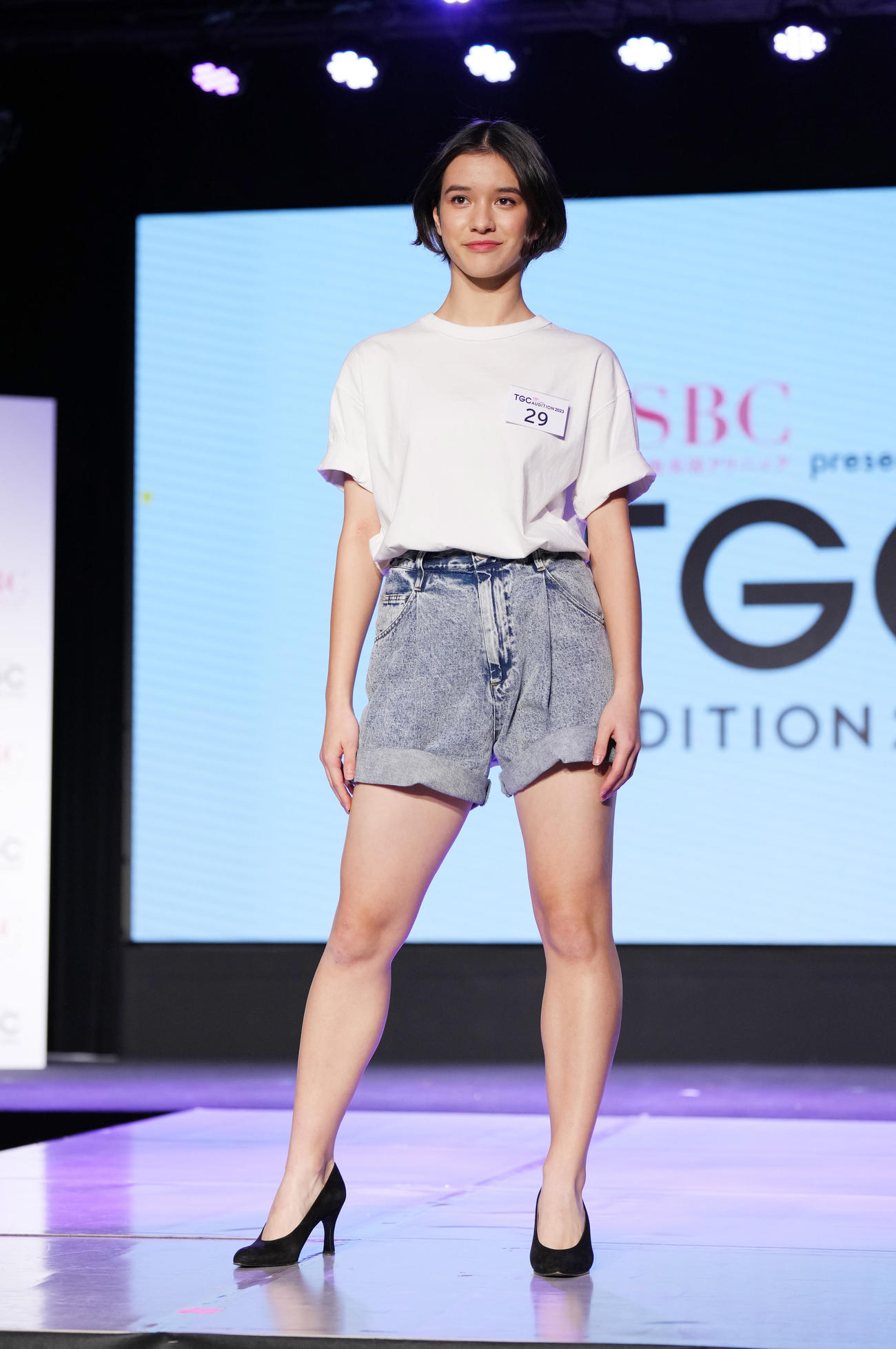TGC AUDITIONでランウェイする佐野咲弥（撮影・菅敏）