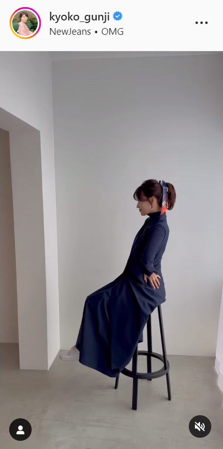 郡司恭子アナのインスタグラムより
