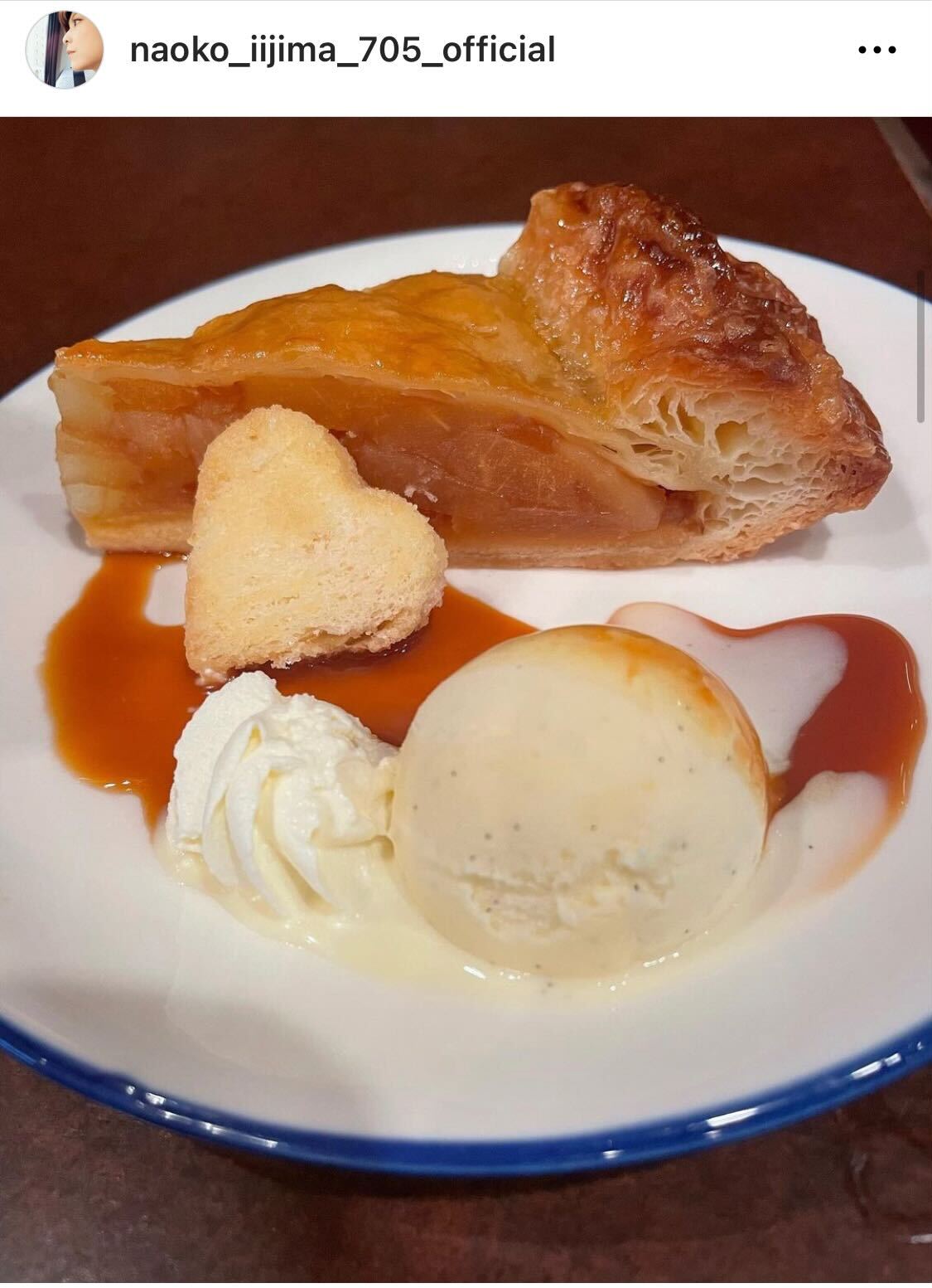 アップルパイ（飯島直子のインスタグラムより）