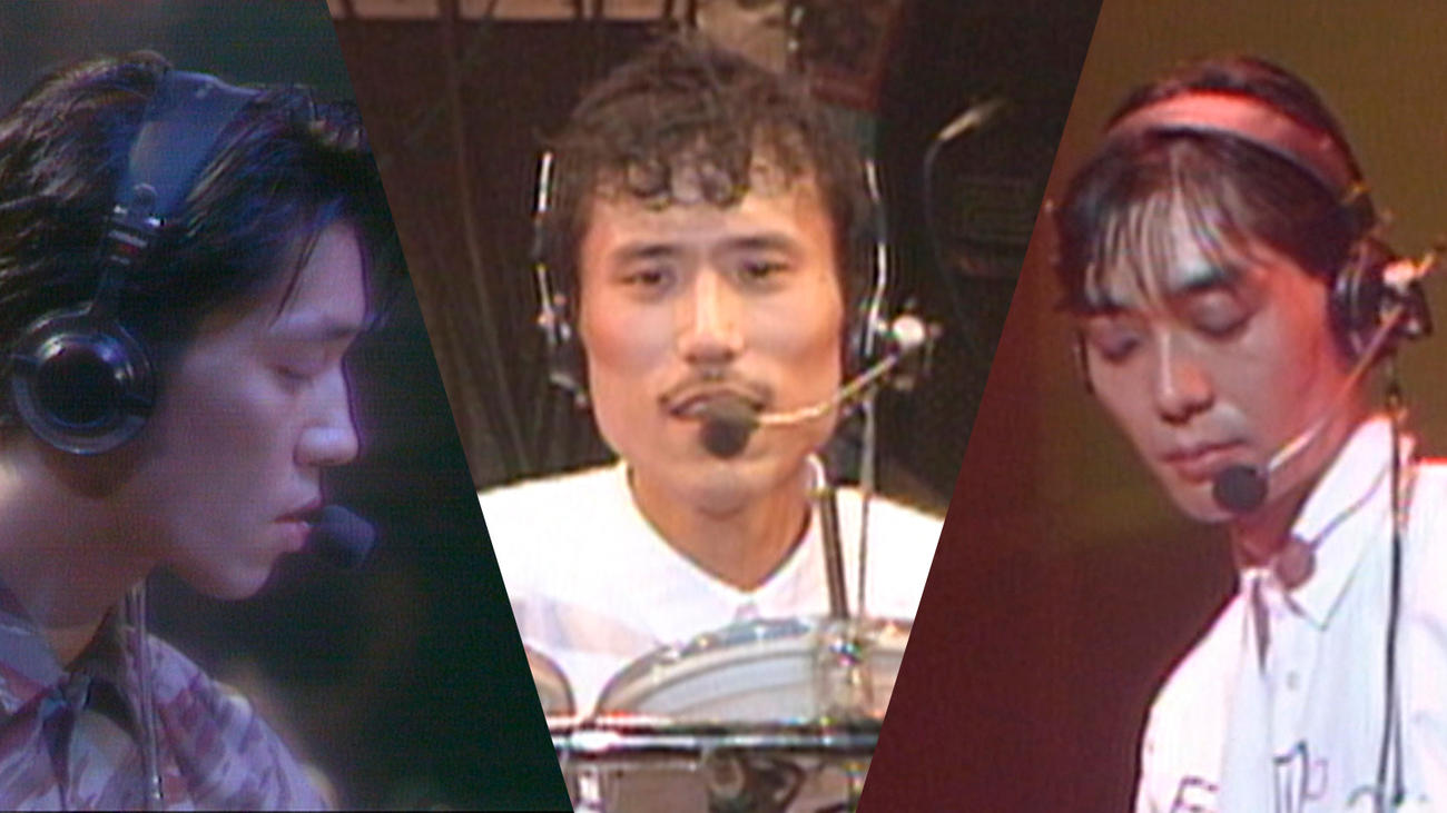 YMOの3人。左から坂本龍一、高橋幸宏、細野晴臣