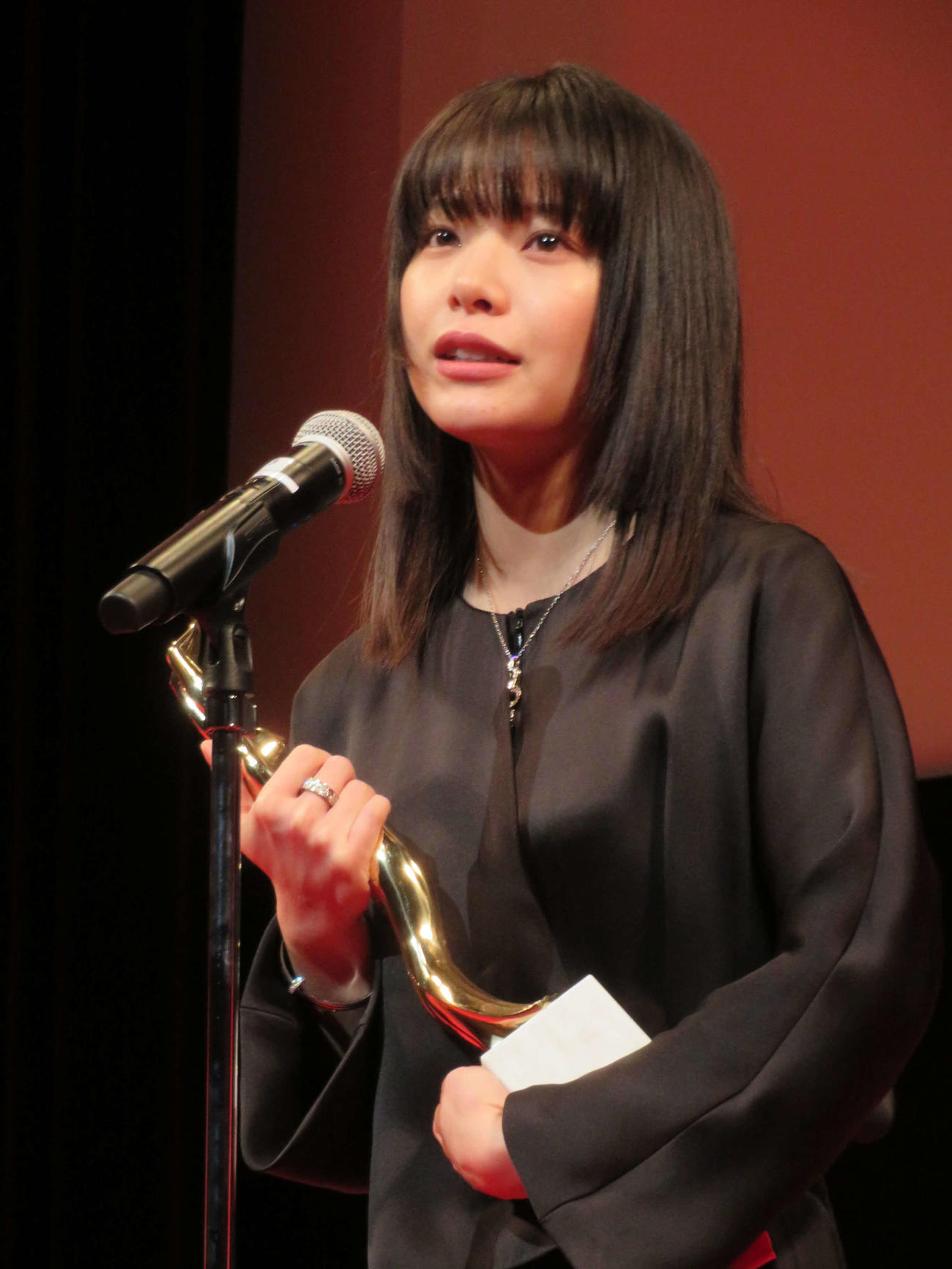 毎日映画コンクールで女優主演賞を受賞した岸井ゆきの（撮影・村上幸将）