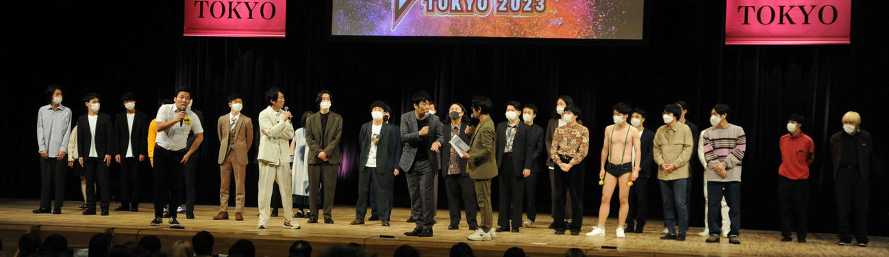 「NSC　大ライブ　TOKYO 2023」の出場者ら（撮影・松尾幸之介）