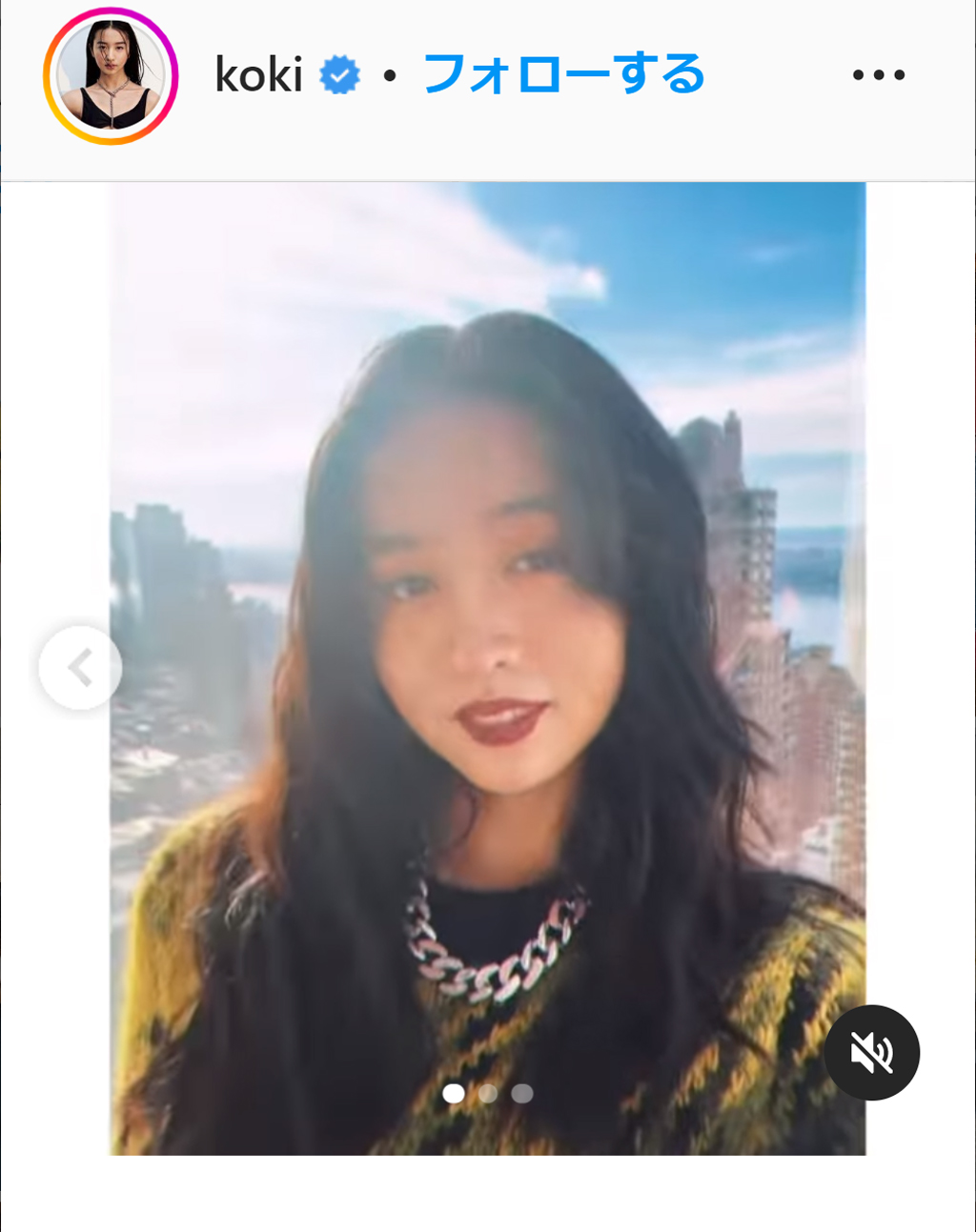 KoKi,のインスタグラムより