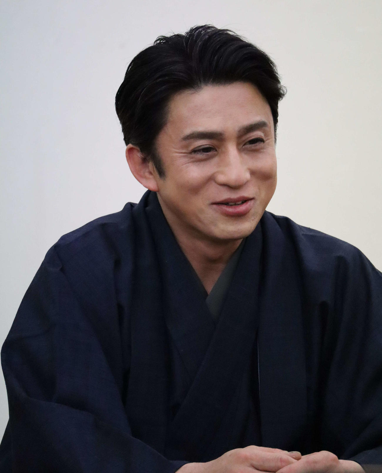 「三月大歌舞伎」の第1部「花の御所始末」の取材会を行った松本幸四郎（撮影・小林千穂）