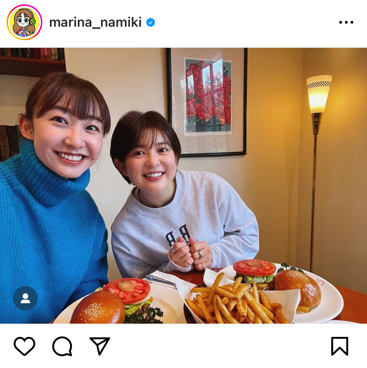 並木万里菜アナのインスタグラムより