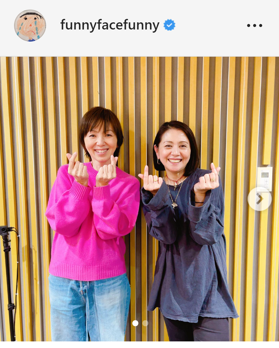 小泉今日子とのツーショットを披露した渡辺満里奈（インスタグラムより）