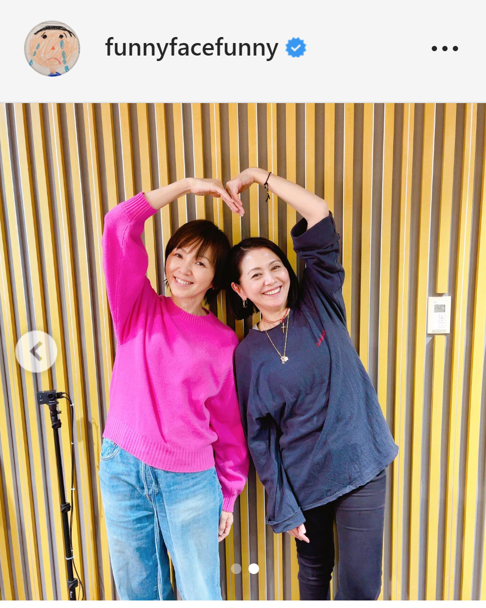 小泉今日子とのツーショットを披露した渡辺満里奈（インスタグラムより）