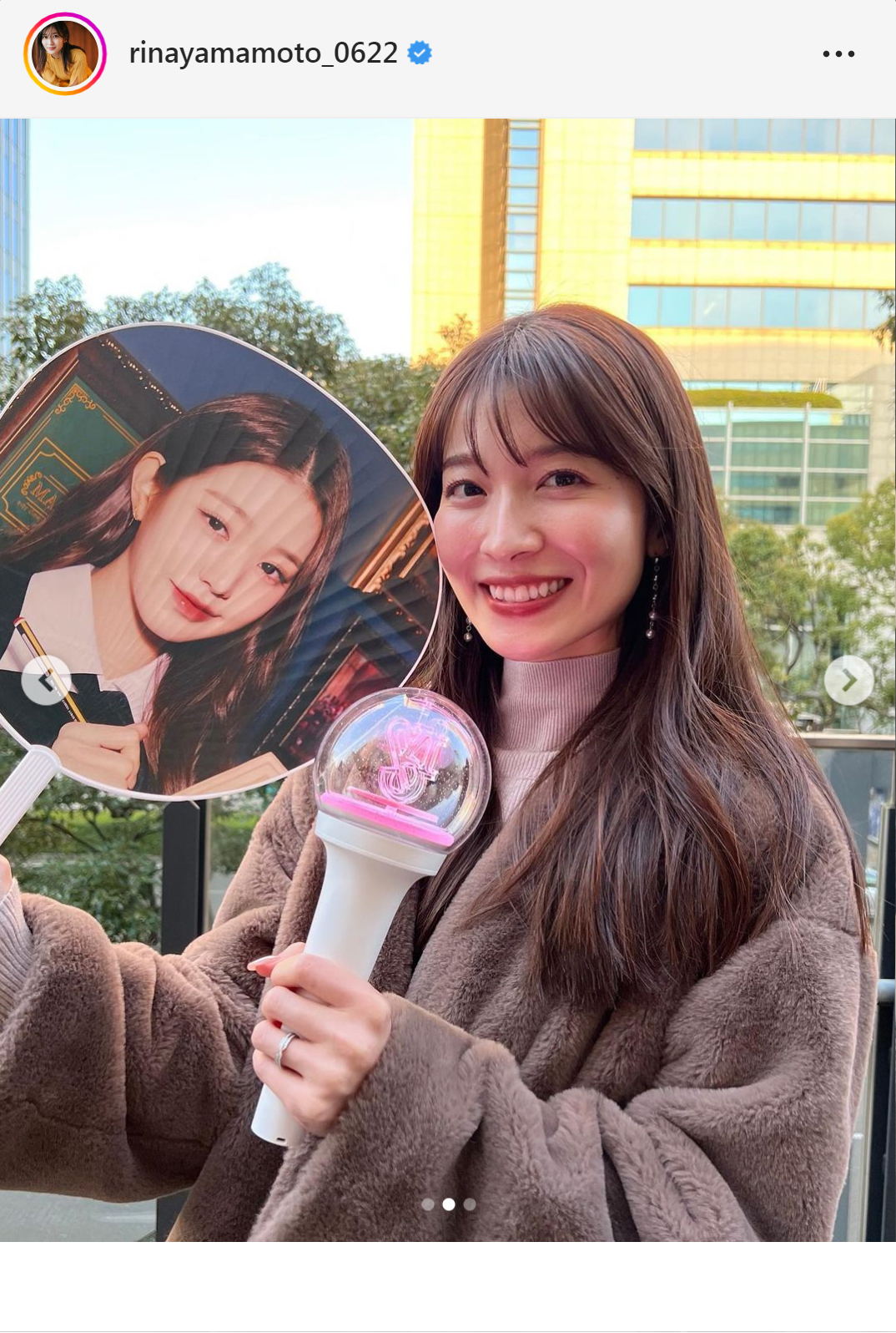 山本里菜アナのインスタグラムより