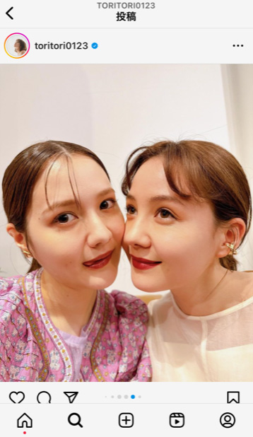 トリンドル玲奈（右）のインスタより