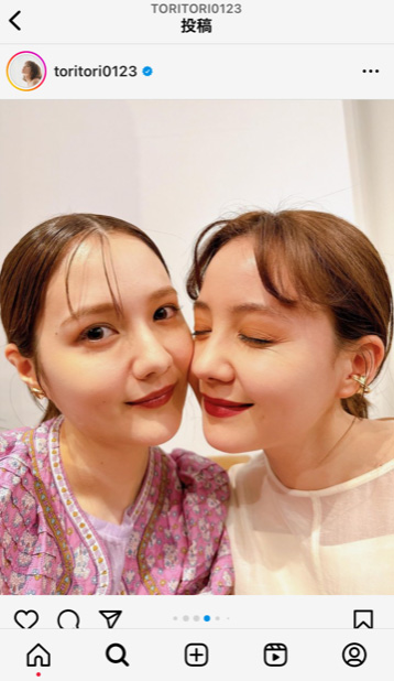 トリンドル玲奈（右）のインスタより