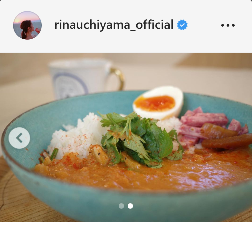 内山理名手作りの西アフリカ料理（インスタグラムより）