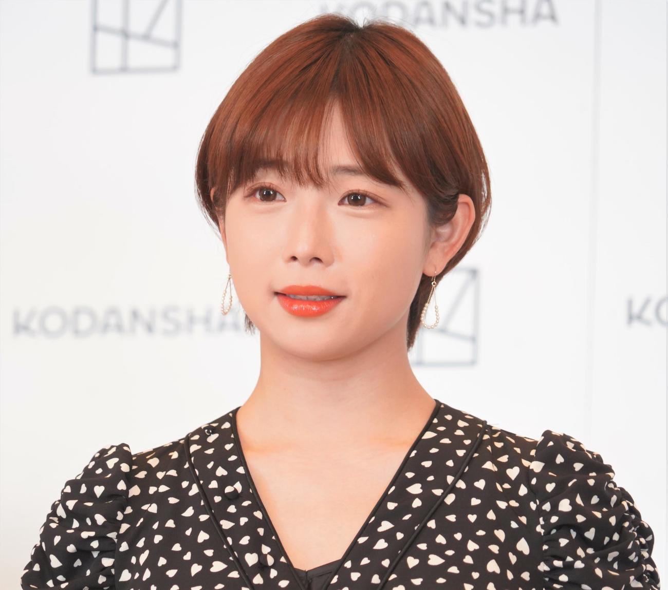 最新小説「ごっこ」（講談社）刊行記念記者会見を行った紗倉まな（撮影・佐藤成）