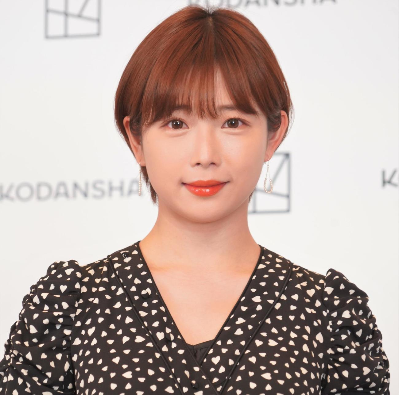 最新小説「ごっこ」（講談社）刊行記念記者会見を行った紗倉まな（撮影・佐藤成）
