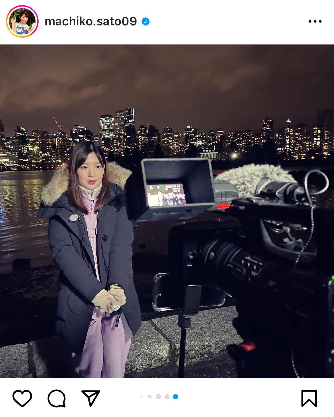 日テレ佐藤真知子アナのインスタグラムより