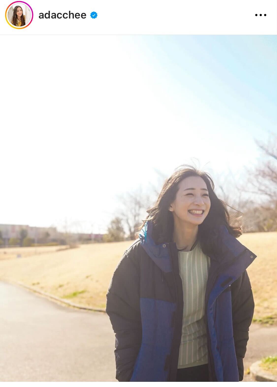 ミディアムヘアにイメージチェンジした足立梨花（足立梨花のインスタグラムより）