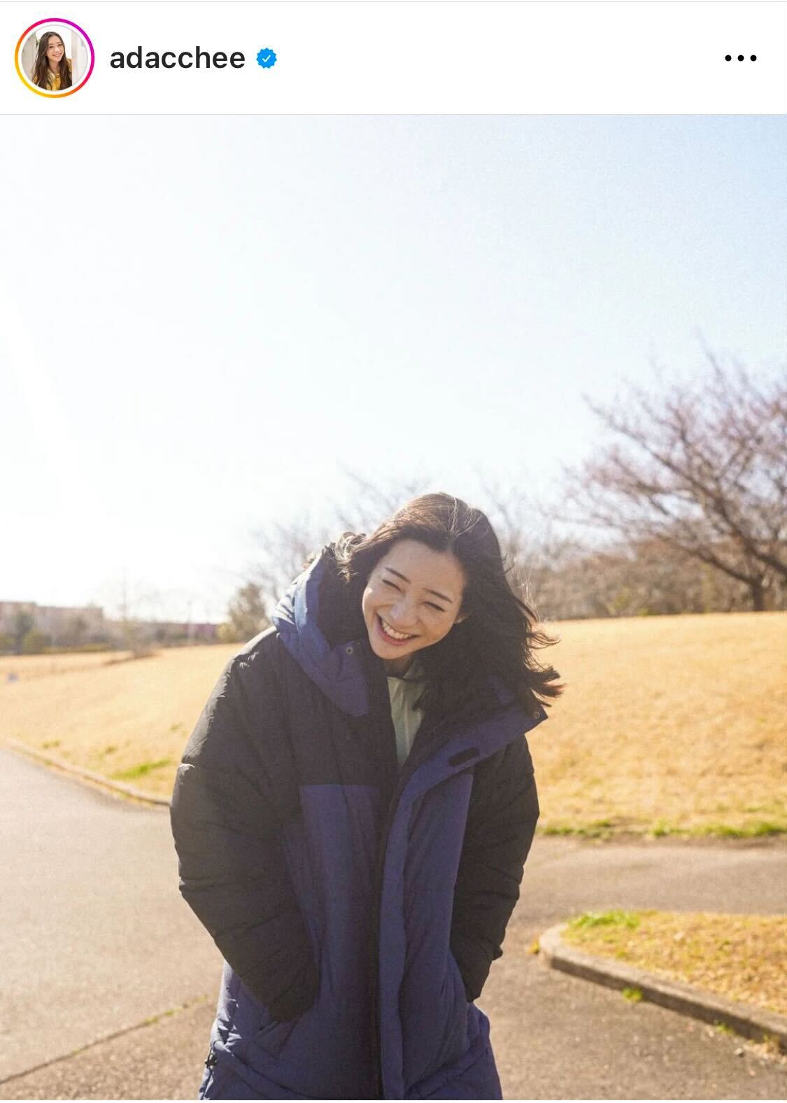 ミディアムヘアにイメージチェンジした足立梨花（足立梨花のインスタグラムより）