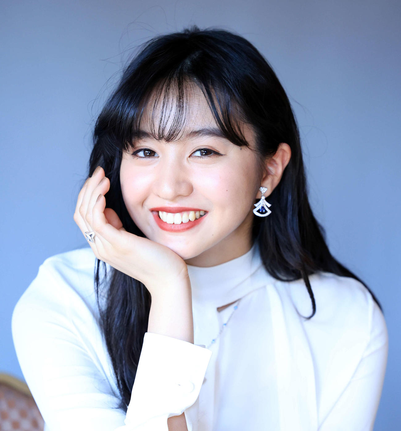 キラキラとはじけるような笑顔を見せるKoki，（撮影・浅見桂子）