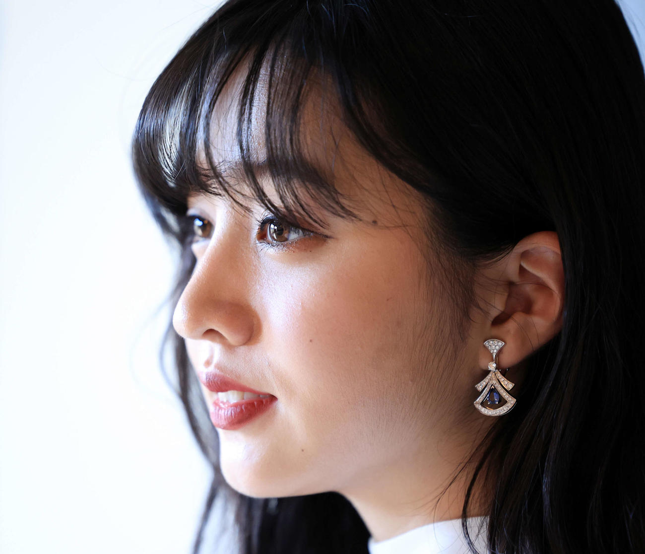 透き通るような瞳が印象的なKoki，（撮影・浅見桂子）