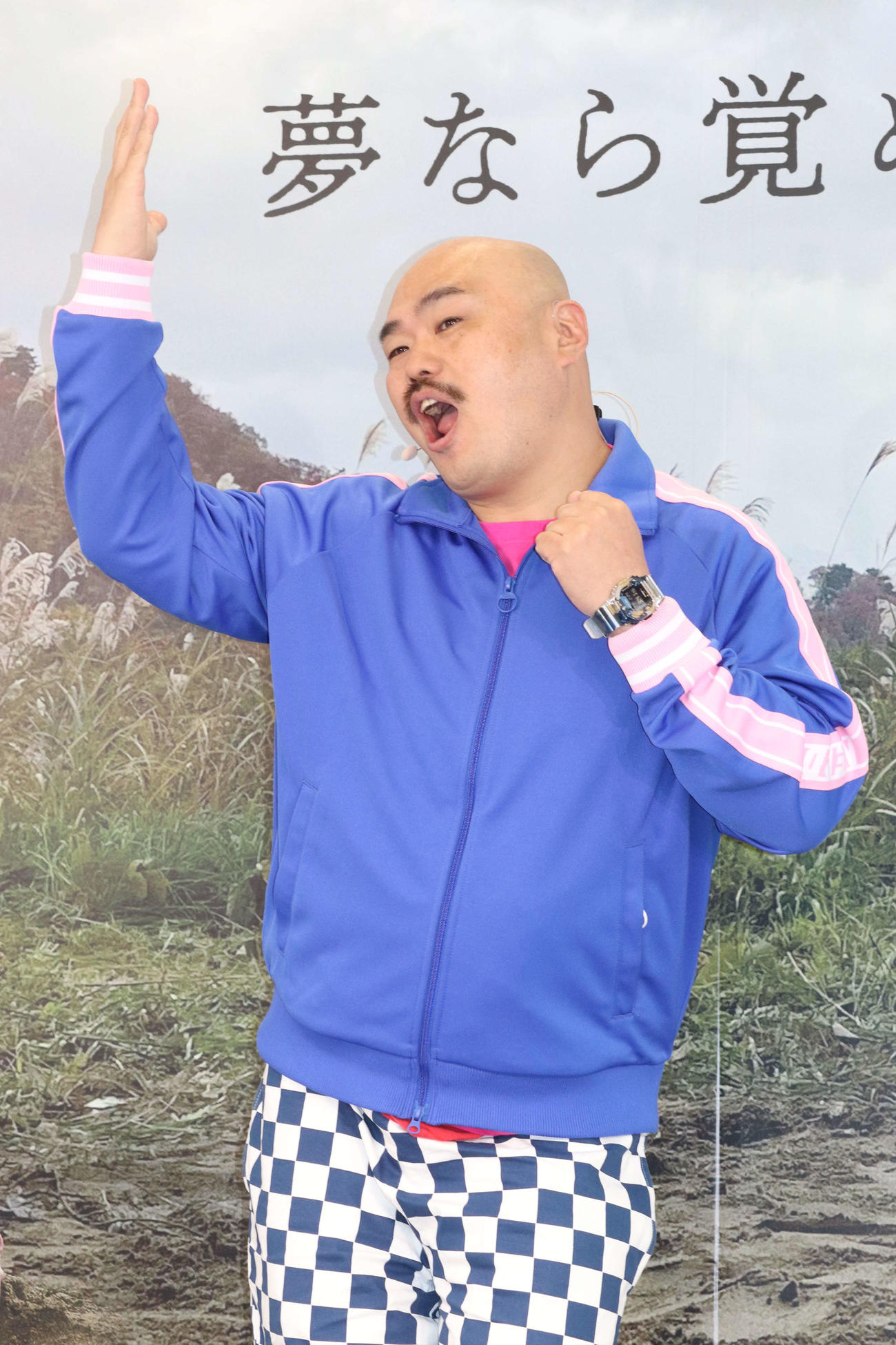 DMM TVオリジナルバラエティー「大脱出」配信開始記念イベントに登壇したクロちゃん（撮影・加藤理沙）