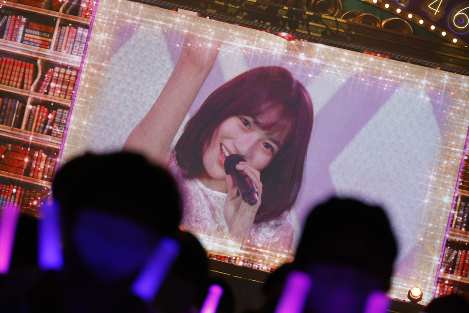 乃木坂46の4期生ライブで、掛橋沙耶香の映像がモニターに流された