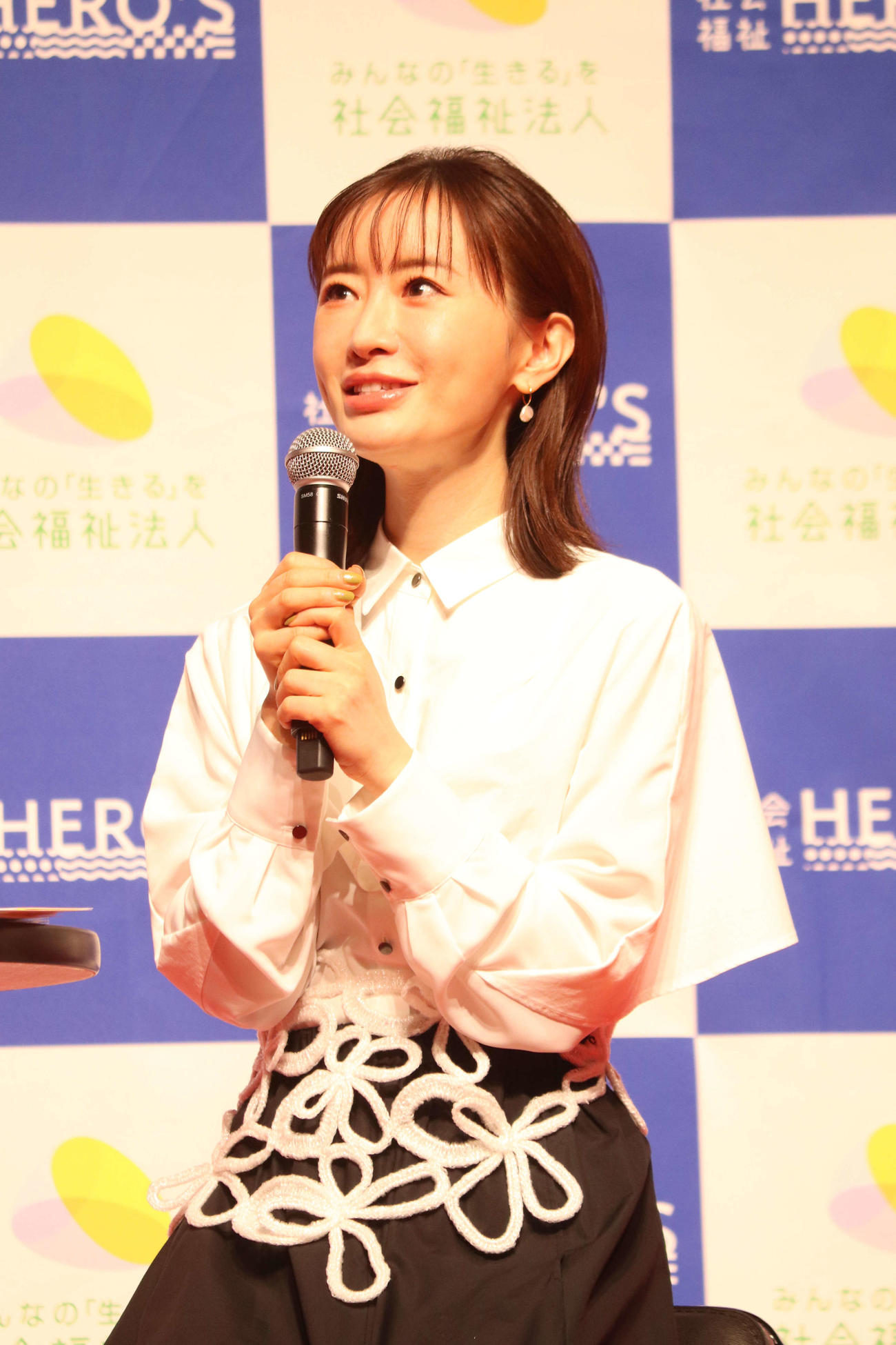 「社会福祉ヒーローズ　全国大会」にスペシャルゲストとして登壇した松本まりか（撮影・加藤理沙）