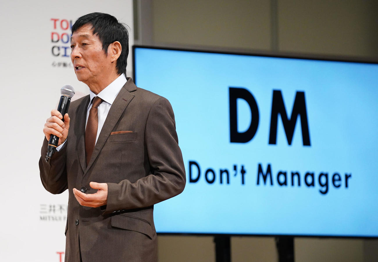 DM就任を発表した明石家さんま（撮影・横山健太）