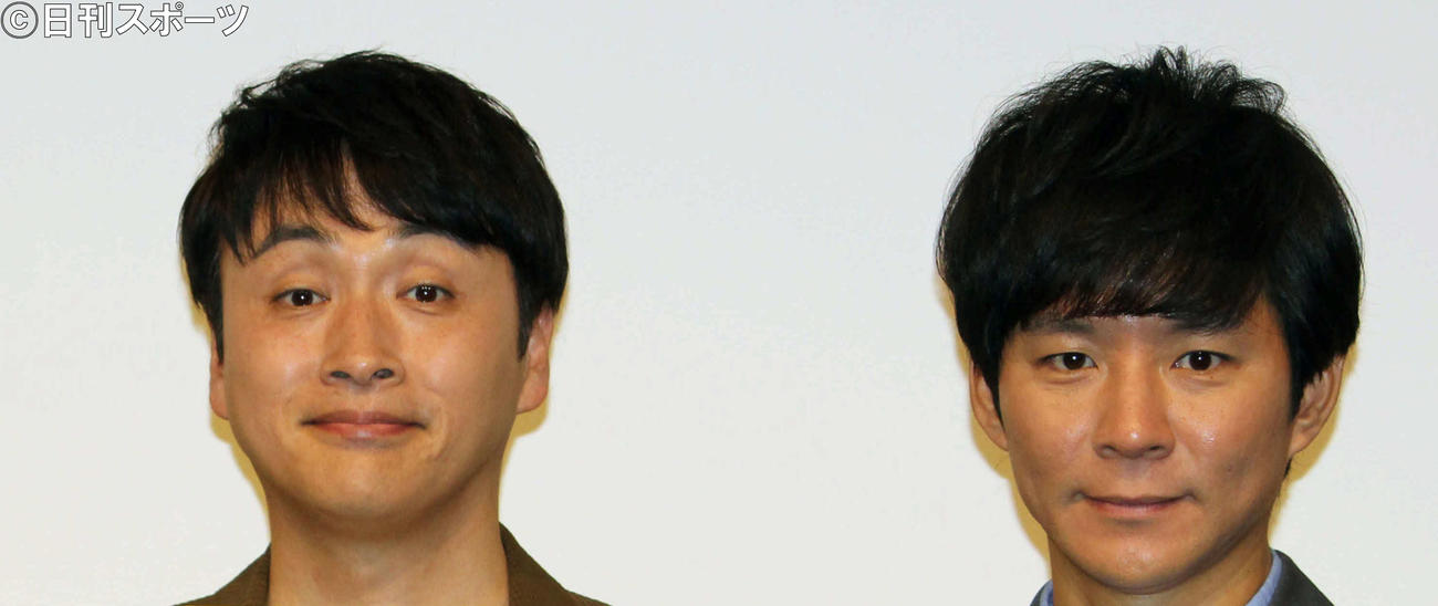 アンジャッシュ児嶋一哉（左）、渡部建（2018年5月撮影）