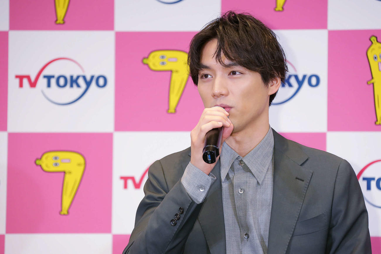 テレビ東京の春の改編説明会に出席した福士蒼汰