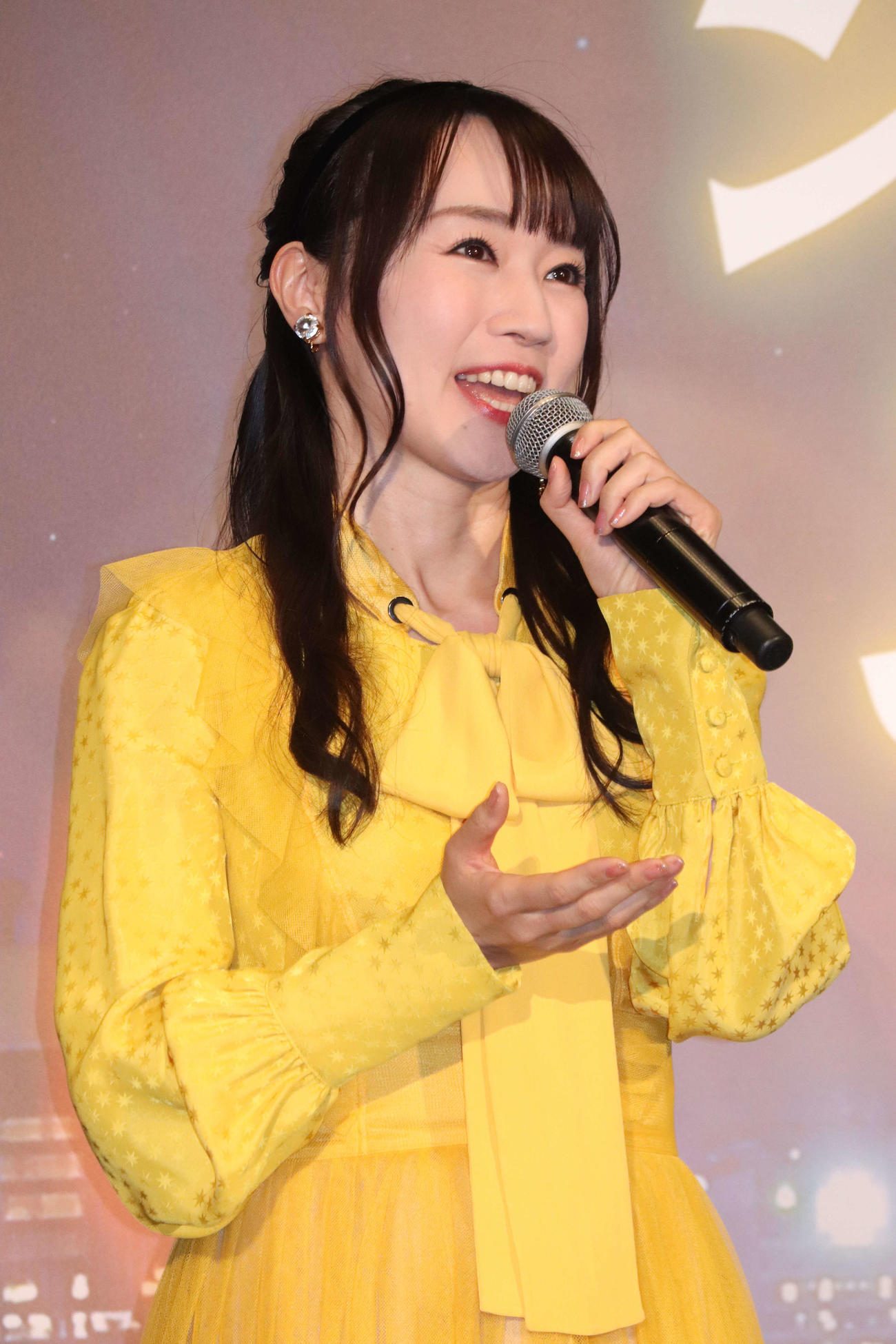 映画「シング・フォー・ミー、ライル」日本語吹き替え版完成披露試写会に登壇した水樹奈々（撮影・加藤理沙）