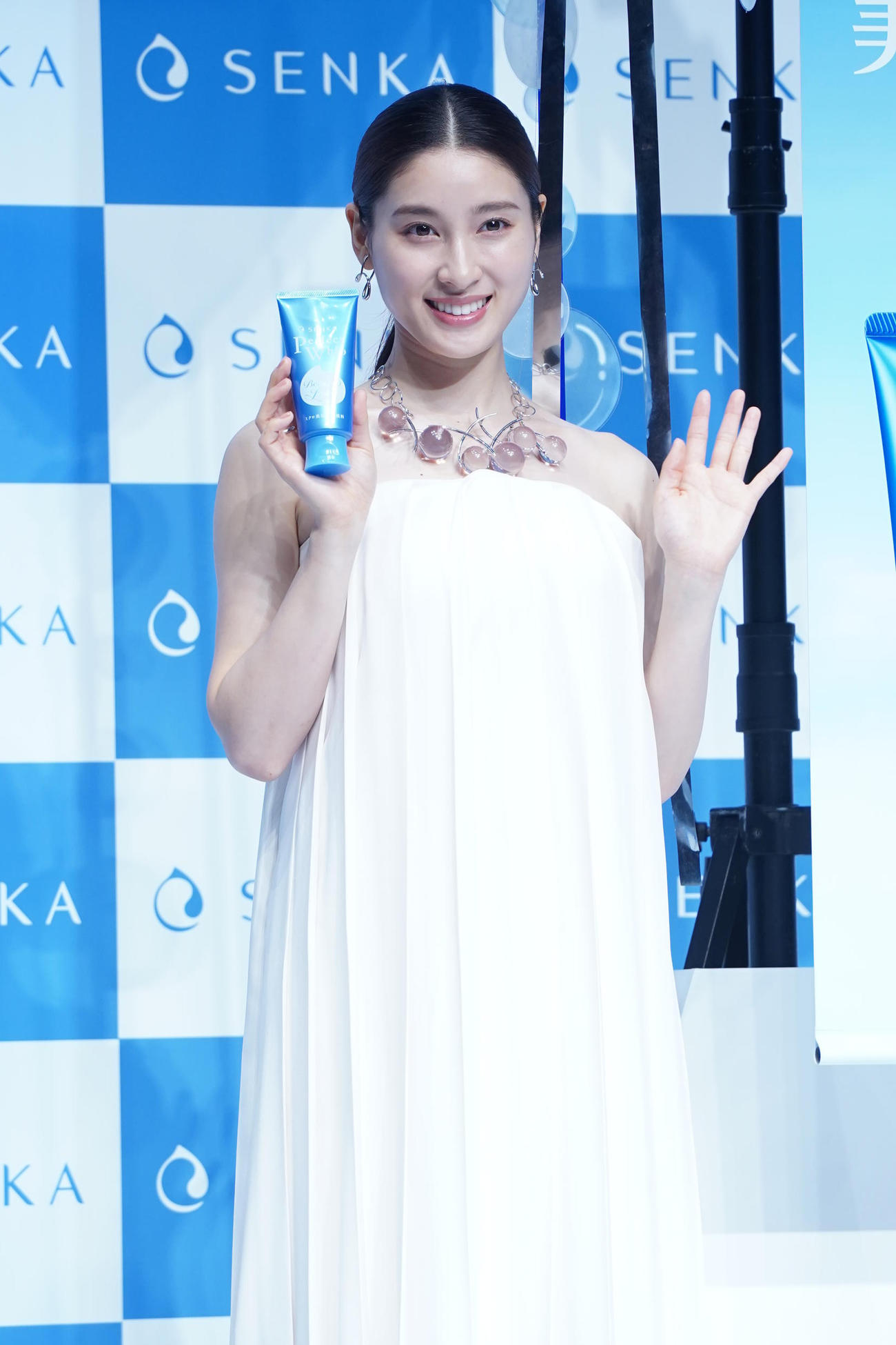 「SENKA」の新CM＆新ミューズ就任発表会に出席した土屋太鳳（撮影・佐藤勝亮）