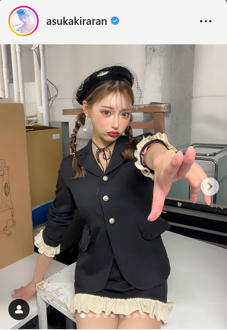 明日花キララのインスタグラムより