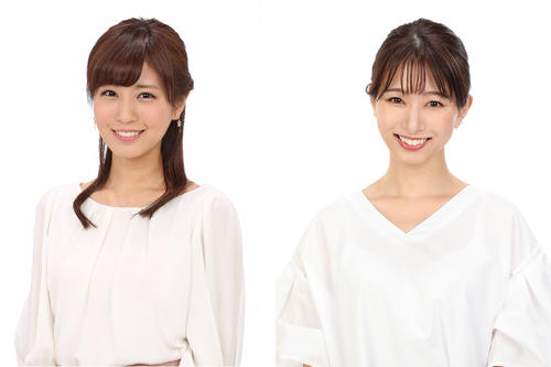 「FNN Live Newsα」の新メインキャスターに就任する堤礼実アナ(左)、海老原優香アナ(C)フジテレビ