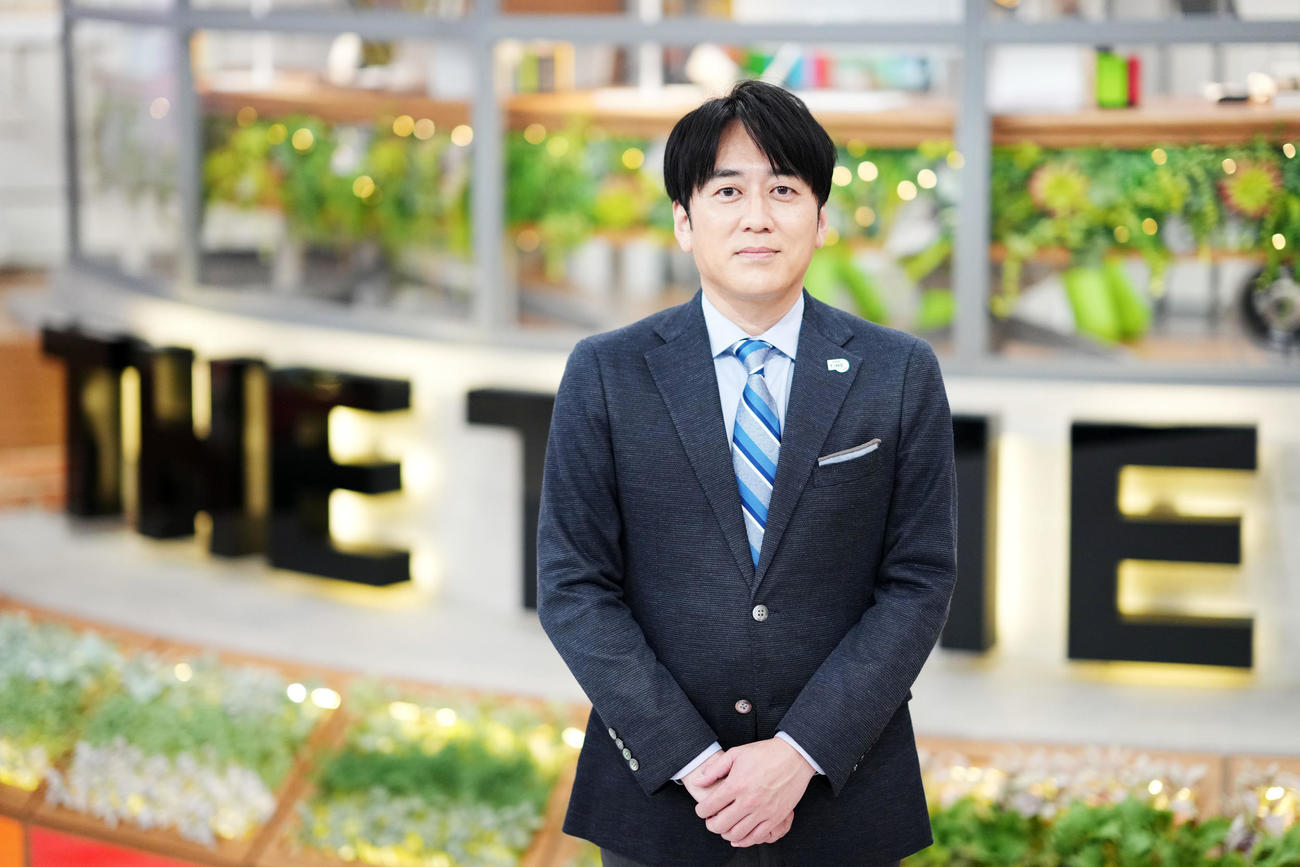 「THE TIME，」終了後にインタビューに応じたTBS安住紳一郎アナウンサー＝2023年2月
