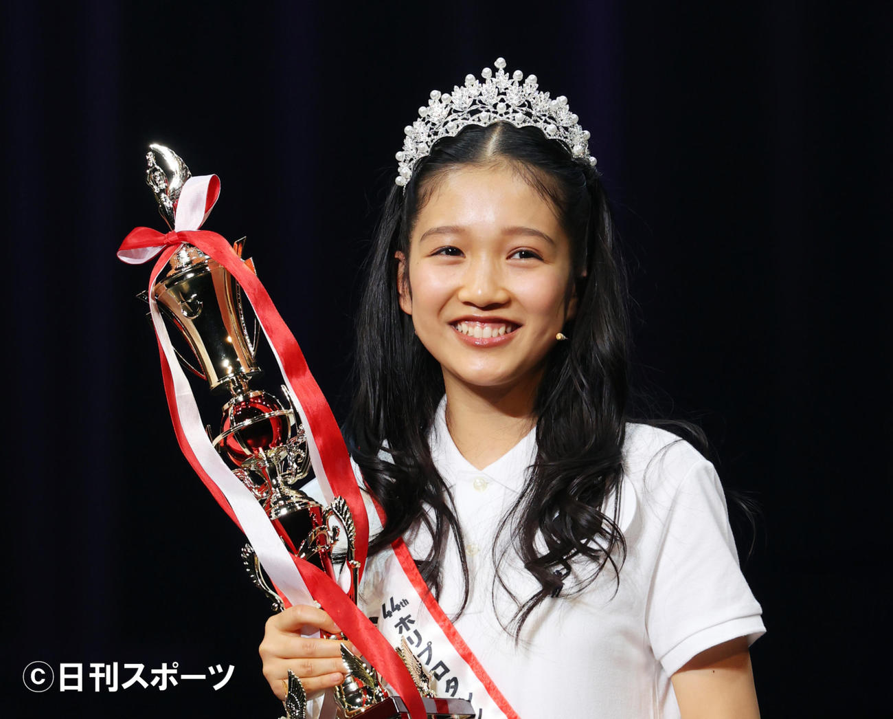 第44回ホリプロタレントスカウトキャラバンでグランプリを受賞した山﨑玲奈さん（2020年12月12日撮影）