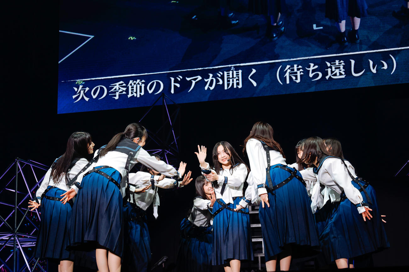 初の単独イベント「おもてなし会」を開催した櫻坂46の三期生　撮影・上山陽介氏