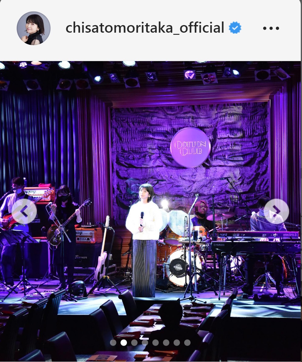 コットンクラブでライブを行った森高千里（森高千里のインスタグラムより）