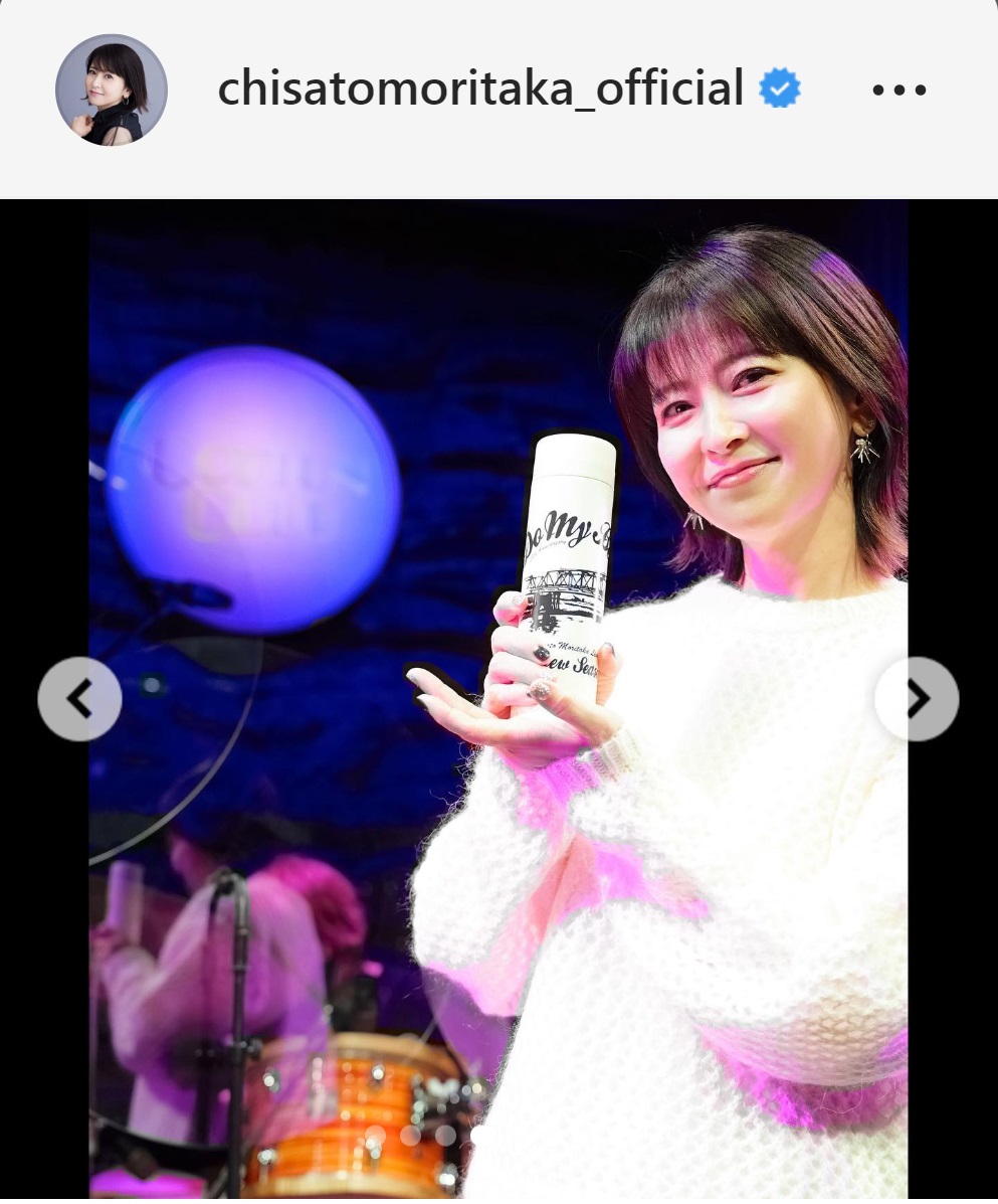 コットンクラブでライブを行った森高千里（森高千里のインスタグラムより）