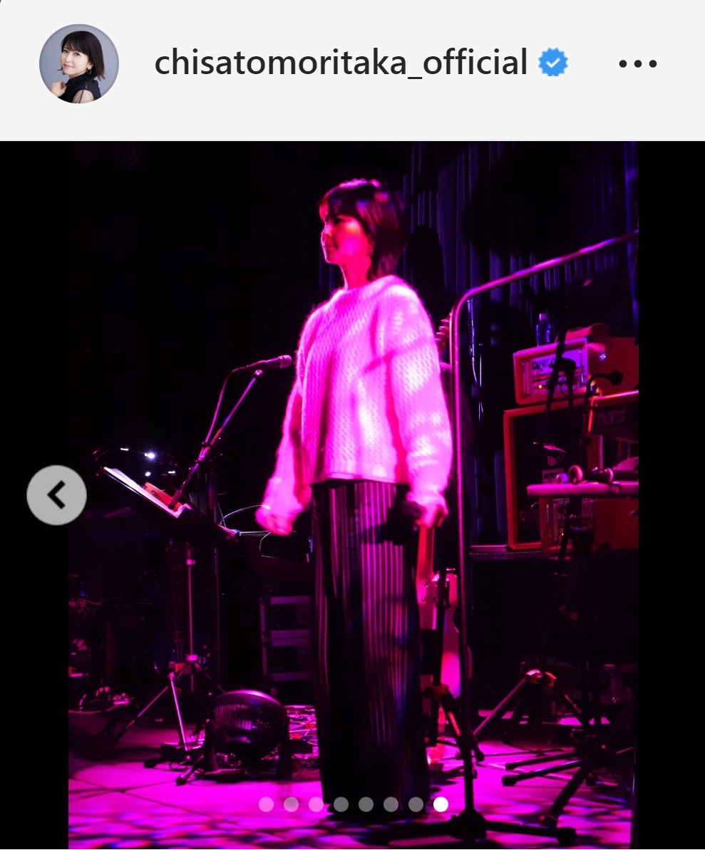 コットンクラブでライブを行った森高千里（森高千里のインスタグラムより）
