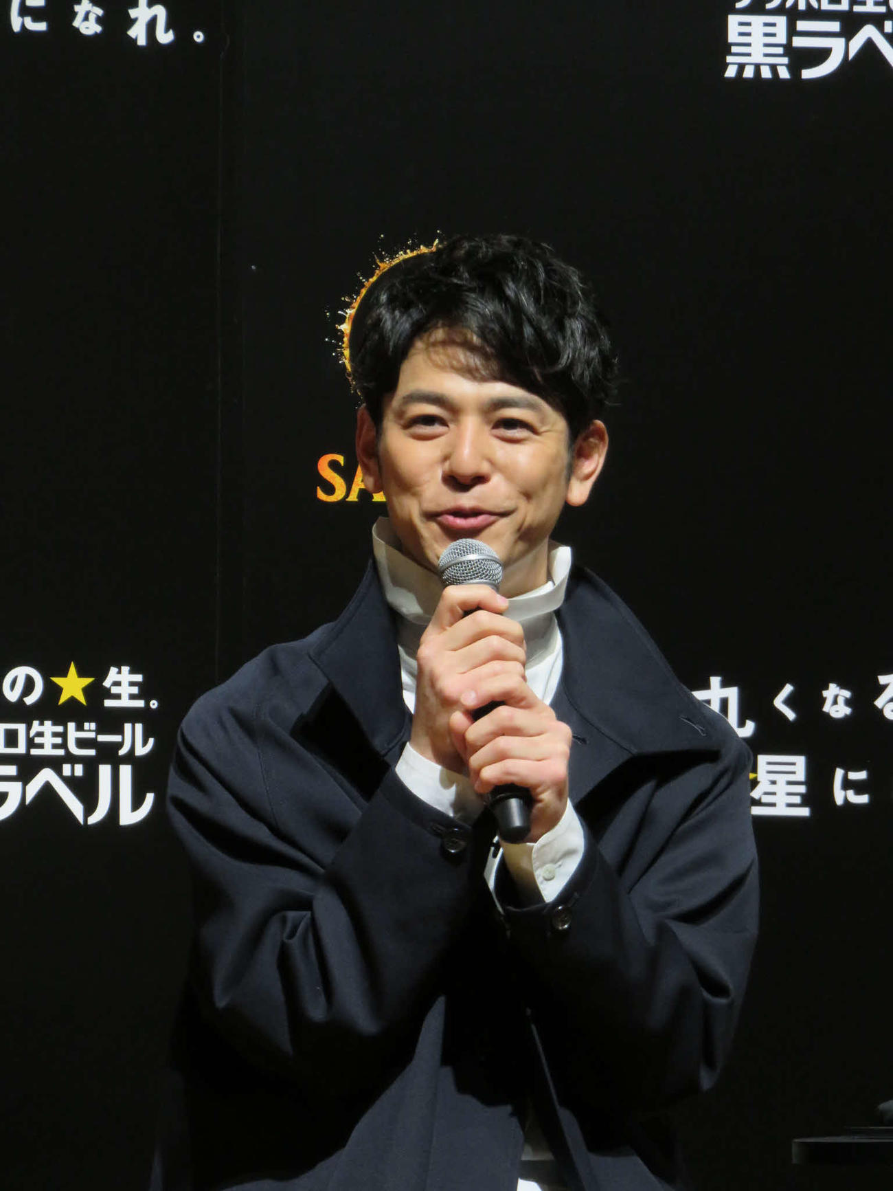 サッポロビールの新CM会見に出席した妻夫木聡