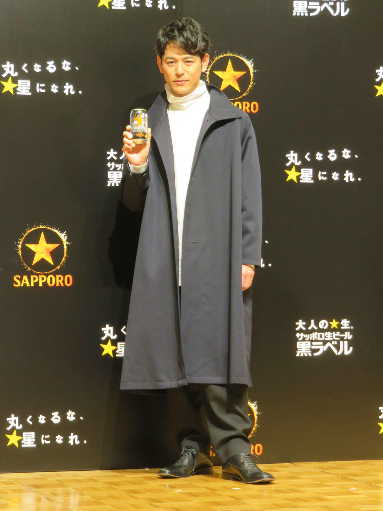 サッポロビールの新CM会見に出席した妻夫木聡
