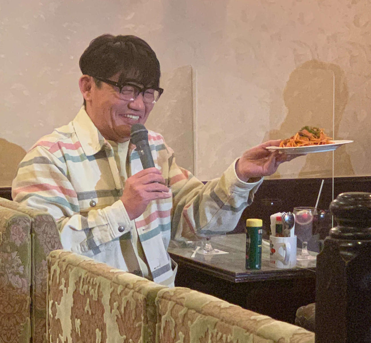 BSテレビ東京の改編説明会に出席した、ずんの飯尾和樹（撮影・松尾幸之介）